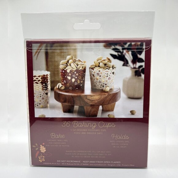 NEW My Minds Eye Gold Foiled Fall Foliage Leaves Baking Cups - 36 Count - Picture 2 of 5